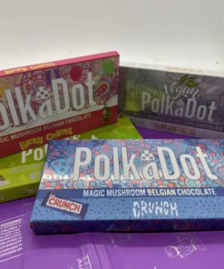 Polka dot mushroom chocolate bar
